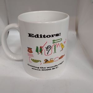 🌷‼️5/$20 - Editors In History Mug Ceramic Coffee 11 oz Coffee Cup Orca Coatings